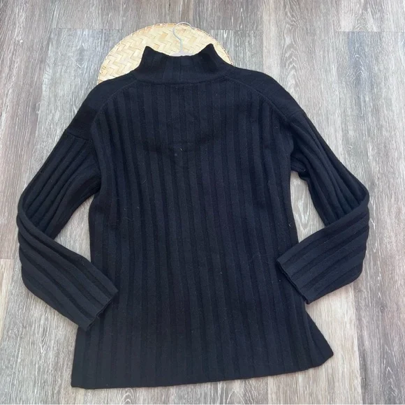 Aritzia the group by Babaton black wool & cashmere ribbed turtleneck sweater - Picture 7 of 7